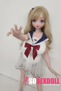 148cm 4ft9 Golden Curly Hair Uniform Sex Dolls Fantasy Dolls Sex Toys