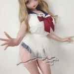 148cm 4ft9 Golden Curly Hair Uniform Sex Dolls Fantasy Dolls Sex Toys
