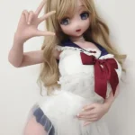 148cm 4ft9 Golden Curly Hair Uniform Sex Dolls Fantasy Dolls Sex Toys