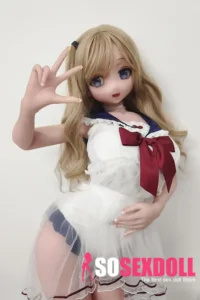 148cm 4ft9 Golden Curly Hair Uniform Sex Dolls Fantasy Dolls Sex Toys