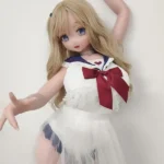 148cm 4ft9 Golden Curly Hair Uniform Sex Dolls Fantasy Dolls Sex Toys