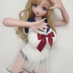 148cm 4ft9 Golden Curly Hair Uniform Sex Dolls Fantasy Dolls Sex Toys