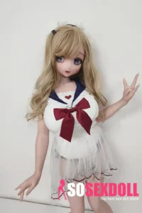 148cm 4ft9 Golden Curly Hair Uniform Sex Dolls Fantasy Dolls Sex Toys
