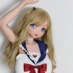148cm 4ft9 Golden Curly Hair Uniform Sex Dolls Fantasy Dolls Sex Toys