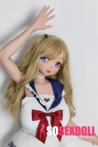 148cm 4ft9 Golden Curly Hair Uniform Sex Dolls Fantasy Dolls Sex Toys