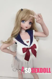 148cm 4ft9 Golden Curly Hair Uniform Sex Dolls Fantasy Dolls Sex Toys