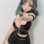 148cm 4ft9 Green Haired Leather Jacket Sex Dolls High Quality Sex Dolls