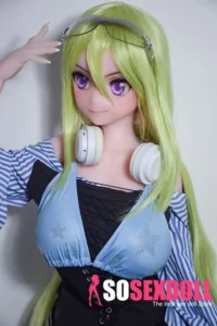 148cm 4ft9 Green Striped Hair Dress Sex Dolls Fantasy Sex Toys Hottest Sex Dolls
