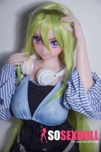 148cm 4ft9 Green Striped Hair Dress Sex Dolls Fantasy Sex Toys Hottest Sex Dolls