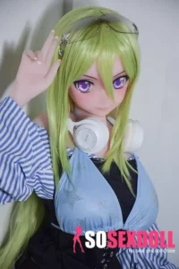 148cm 4ft9 Green Striped Hair Dress Sex Dolls Fantasy Sex Toys Hottest Sex Dolls