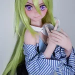148cm 4ft9 Green Striped Hair Dress Sex Dolls Fantasy Sex Toys Hottest Sex Dolls