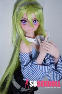 148cm 4ft9 Green Striped Hair Dress Sex Dolls Fantasy Sex Toys Hottest Sex Dolls