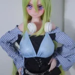 148cm 4ft9 Green Striped Hair Dress Sex Dolls Fantasy Sex Toys Hottest Sex Dolls