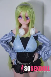 148cm 4ft9 Green Striped Hair Dress Sex Dolls Fantasy Sex Toys Hottest Sex Dolls