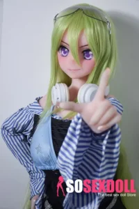 148cm 4ft9 Green Striped Hair Dress Sex Dolls Fantasy Sex Toys Hottest Sex Dolls