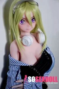 148cm 4ft9 Green Striped Hair Dress Sex Dolls Fantasy Sex Toys Hottest Sex Dolls
