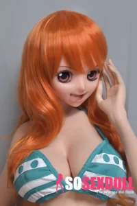 148cm 4ft9 Orange Curly Hair Sex Dolls Most Realistic Fantasy Sex Dolls
