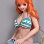148cm 4ft9 Orange Curly Hair Sex Dolls Most Realistic Fantasy Sex Dolls