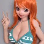 148cm 4ft9 Orange Curly Hair Sex Dolls Most Realistic Fantasy Sex Dolls