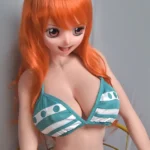 148cm 4ft9 Orange Curly Hair Sex Dolls Most Realistic Fantasy Sex Dolls