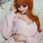 148cm 4ft9 Orange Curly Hair Sexy Love Dolls Realistic Life Size Dolls