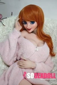 148cm 4ft9 Orange Curly Hair Sexy Love Dolls Realistic Life Size Dolls