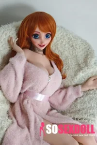 148cm 4ft9 Orange Curly Hair Sexy Love Dolls Realistic Life Size Dolls