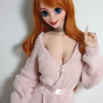 148cm 4ft9 Orange Curly Hair Sexy Love Dolls Realistic Life Size Dolls