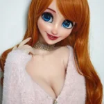 148cm 4ft9 Orange Curly Hair Sexy Love Dolls Realistic Life Size Dolls