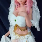 148cm 4ft9 Pink Haired Wedding Dress Sex Dolls Adult Toys Sex Game Dolls