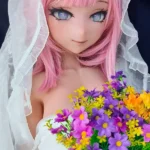 148cm 4ft9 Pink Haired Wedding Dress Sex Dolls Adult Toys Sex Game Dolls