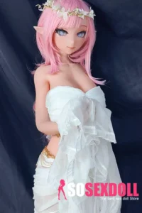 148cm 4ft9 Pink Haired Wedding Dress Sex Dolls Adult Toys Sex Game Dolls