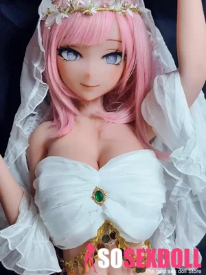 148cm 4ft9 Pink Haired Wedding Dress Sex Dolls Adult Toys Sex Game Dolls
