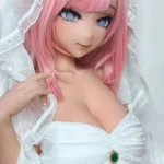 148cm 4ft9 Pink Haired Wedding Dress Sex Dolls Adult Toys Sex Game Dolls