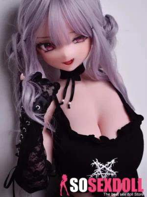 148cm 4ft9 Pink Purple Curly Hair Sex Dolls Full Body Sex Dolls