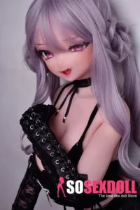 148cm 4ft9 Pink And Purple Curly Hair Sex Dolls Full Body Sex Dolls