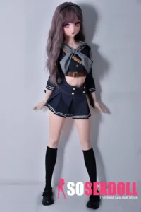 148cm 4ft9 Purple Hair Denim Skirt Sex Dolls Adult Toys Secret Sex Toys