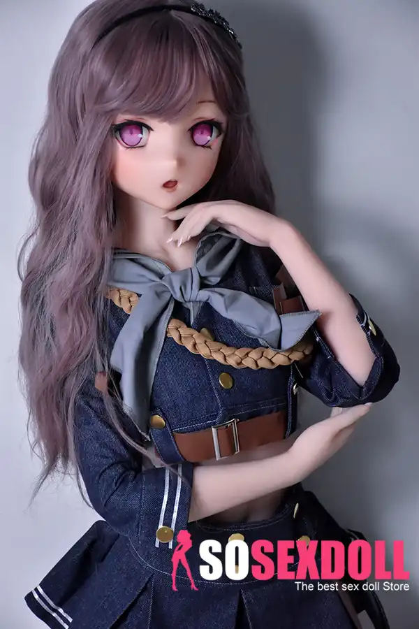 148cm 4ft9 Purple Hair Denim Skirt Sex Dolls Adult Toys Secret Sex Toys