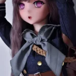 148cm 4ft9 Purple Hair Denim Skirt Sex Dolls Adult Toys Secret Sex Toys