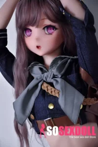 148cm 4ft9 Purple Hair Denim Skirt Sex Dolls Adult Toys Secret Sex Toys