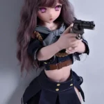 148cm 4ft9 Purple Hair Denim Skirt Sex Dolls Adult Toys Secret Sex Toys