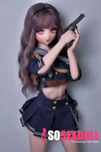 148cm 4ft9 Purple Hair Denim Skirt Sex Dolls Adult Toys Secret Sex Toys