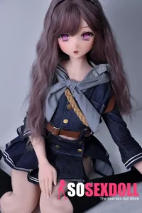 148cm 4ft9 Purple Hair Denim Skirt Sex Dolls Adult Toys Secret Sex Toys