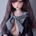 148cm 4ft9 Purple Hair Denim Skirt Sex Dolls Adult Toys Secret Sex Toys