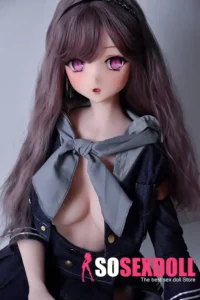 148cm 4ft9 Purple Hair Denim Skirt Sex Dolls Adult Toys Secret Sex Toys