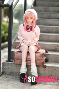148cm 4ft9 TPE Pink Hair Schoolgirl Look Sex Doll In Stock(US Only)