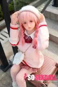 148cm 4ft9 TPE Pink Hair Schoolgirl Look Sex Doll In Stock(US Only)