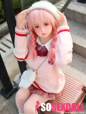 148cm 4ft9 TPE Pink Hair Schoolgirl Look Sex Doll In Stock(US Only)