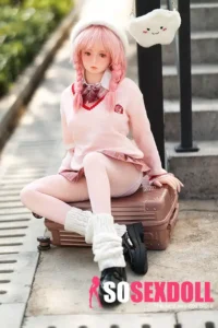 148cm 4ft9 TPE Pink Hair Schoolgirl Look Sex Doll In Stock(US Only)