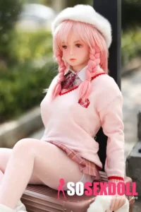148cm 4ft9 TPE Pink Hair Schoolgirl Look Sex Doll In Stock(US Only)
